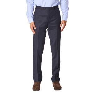 JB BRITCHES Men's Torino Trousers 34R Navy Blue Wool-Stretch Twill NWOT